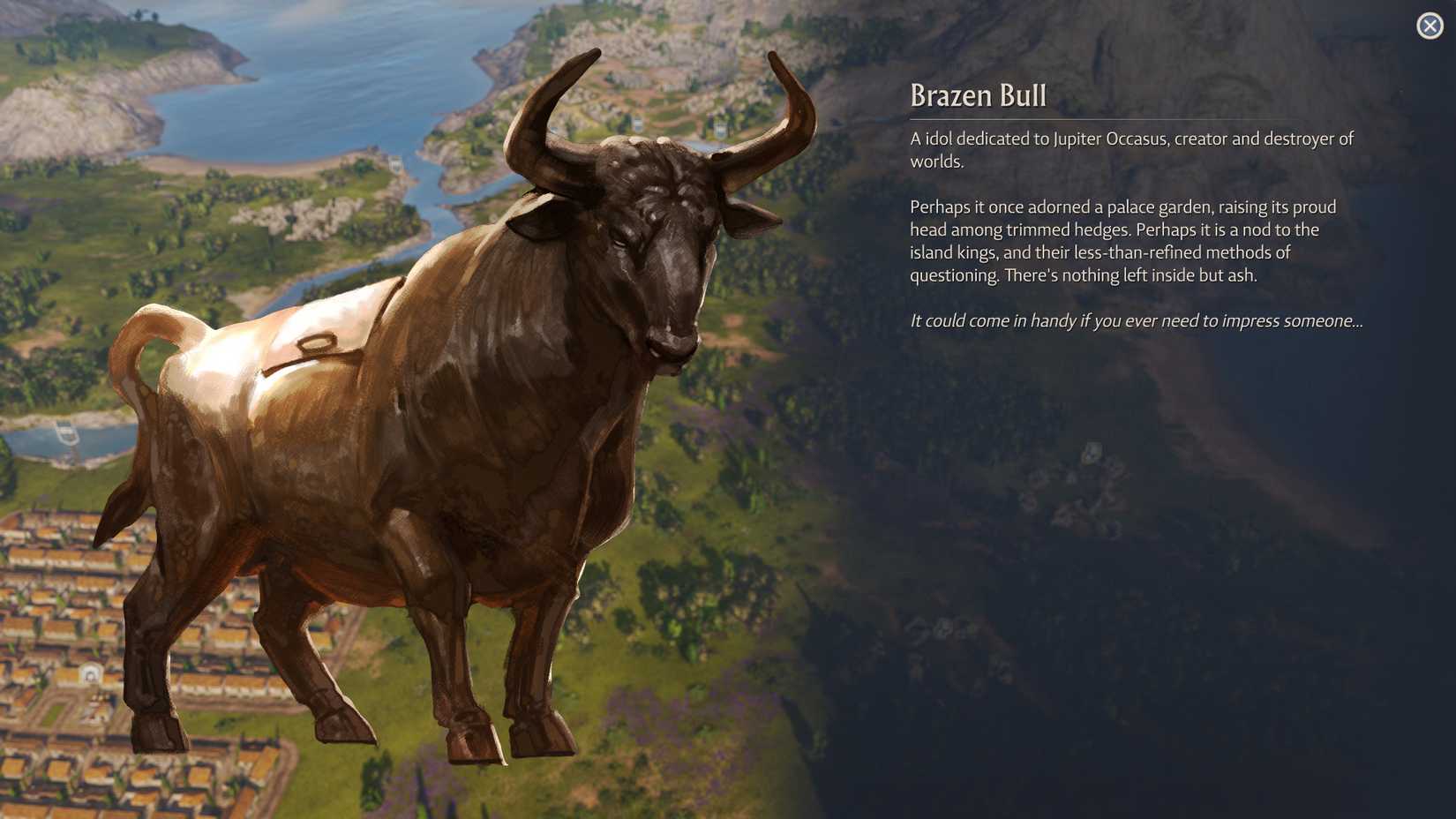 anno-117-pax-romana-a-beast-of-lore-quest-where-find-majestic-beast-athr-court - brazen bull-1