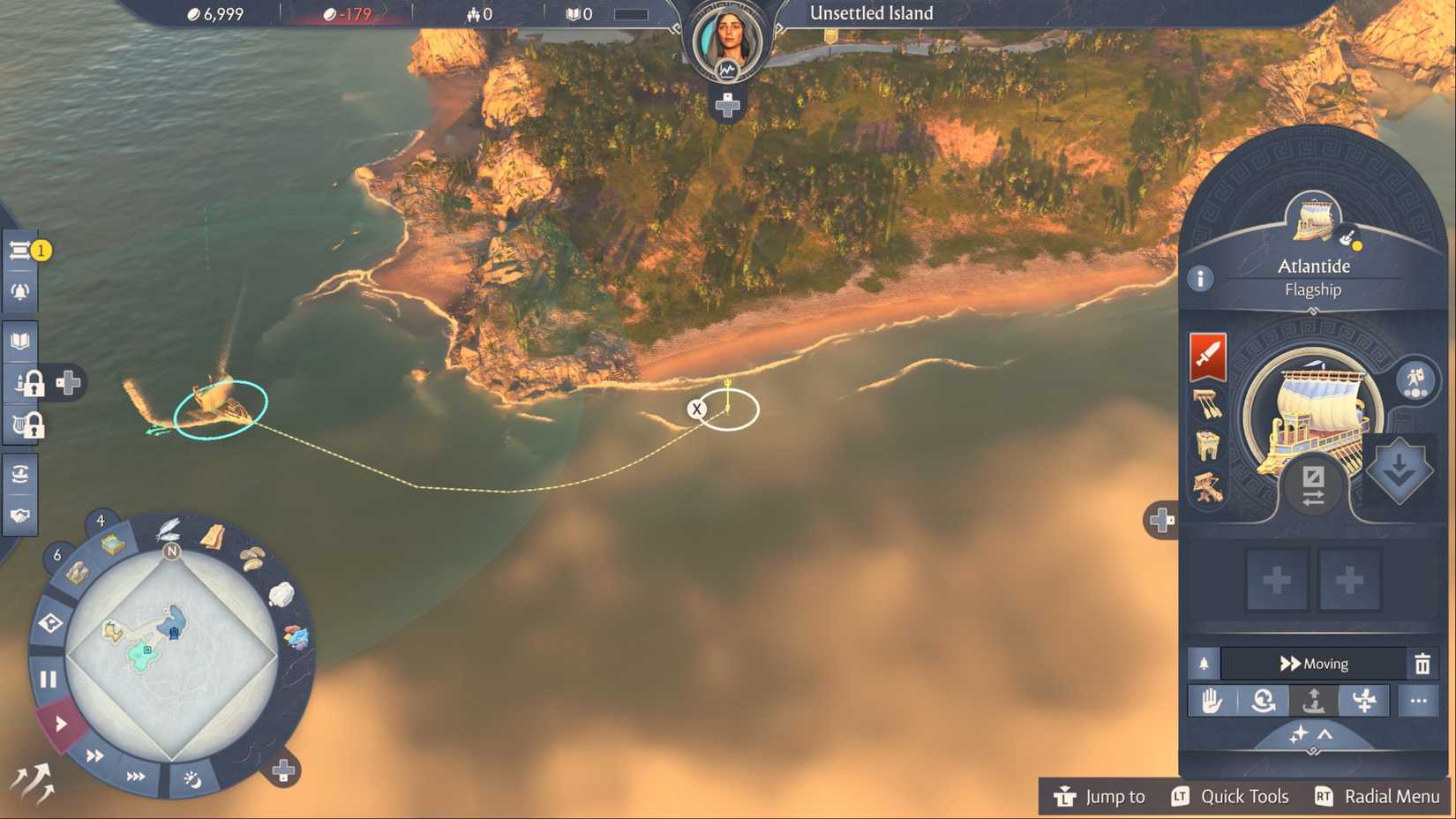 anno 117 pax romana boat on island
