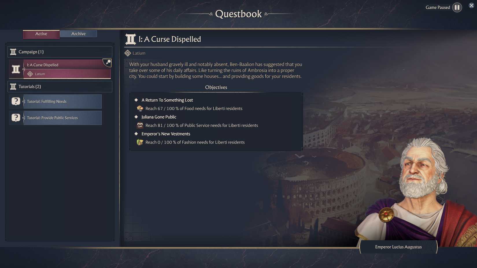 anno-117-pax-romana-campaign-how-long-to-beat-hltb-campaign-walthrough - a curse dispelled