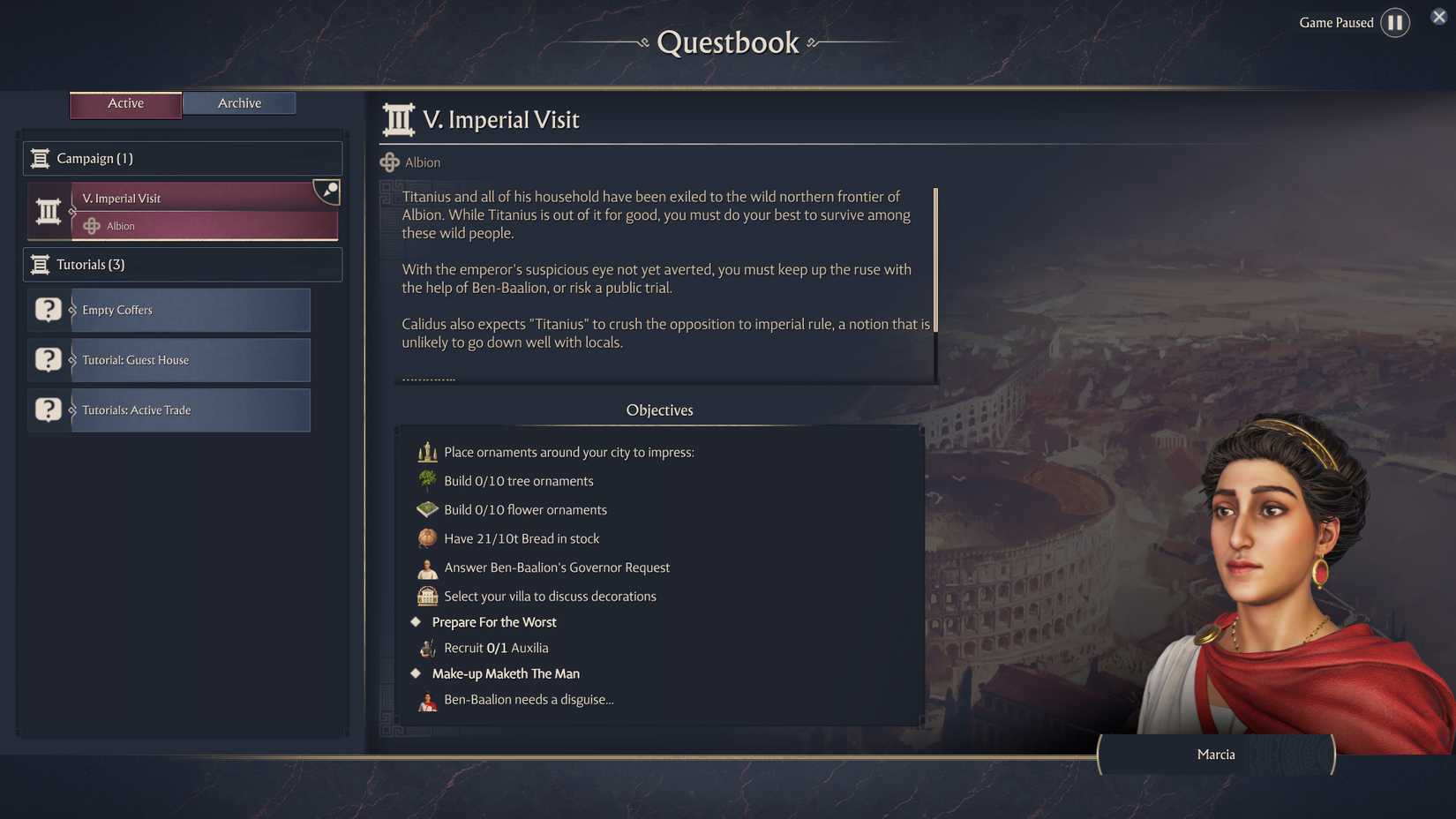 anno-117-pax-romana-campaign-how-long-to-beat-hltb-campaign-walthrough - imperial visit