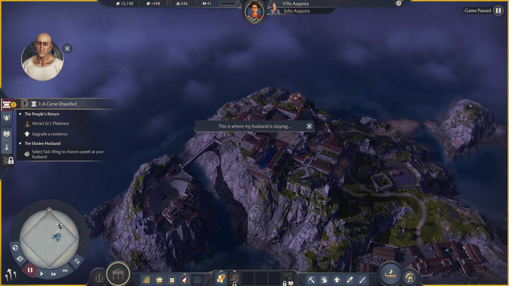 anno-117-pax-romana-campaign-how-long-to-beat-hltb-campaign-walthrough - select sick wing