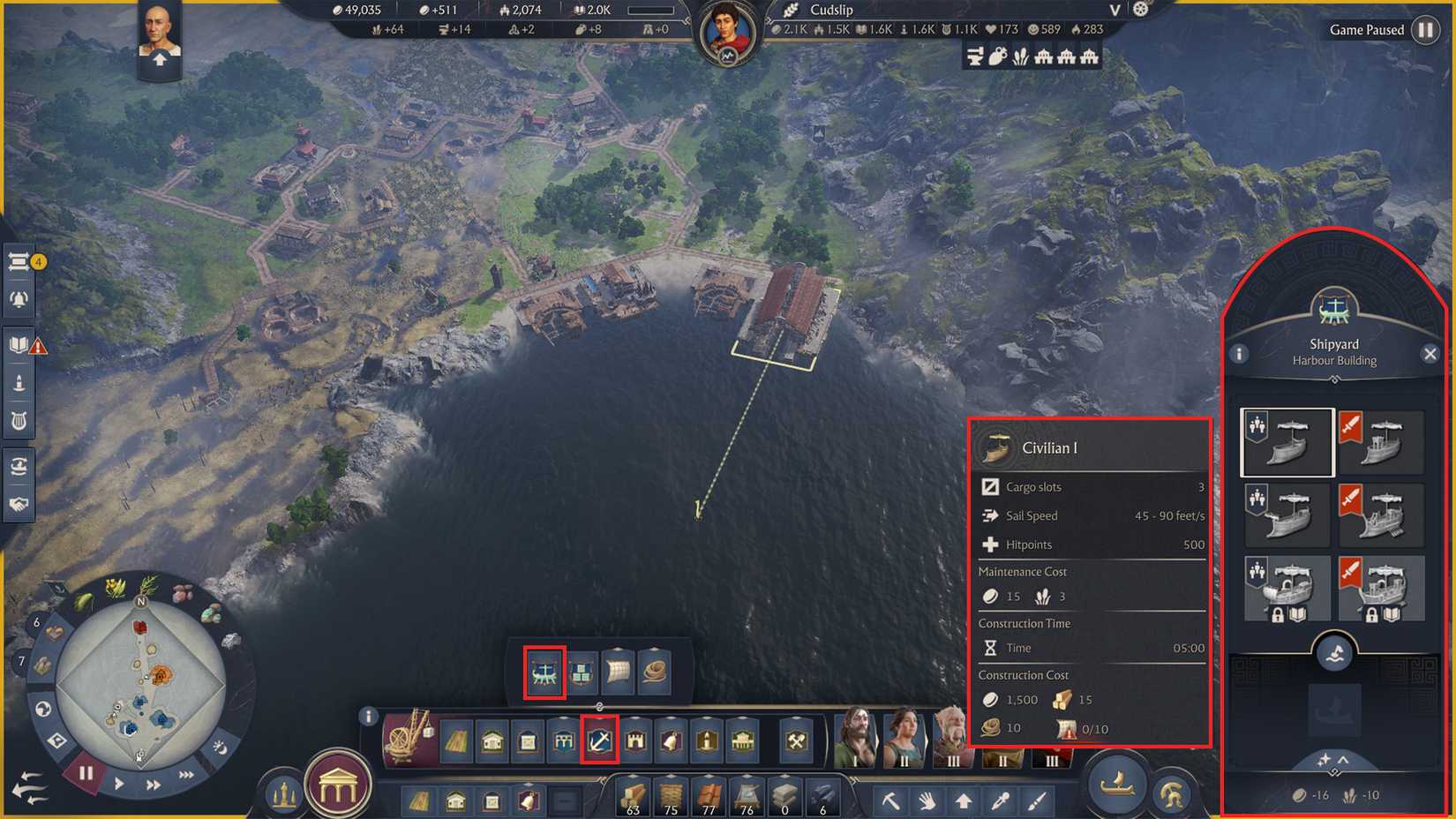 anno-117-pax-romana-how-build-ship-penteconter-recruit-troops-how-to-combat-fight - penteconter civilian boat