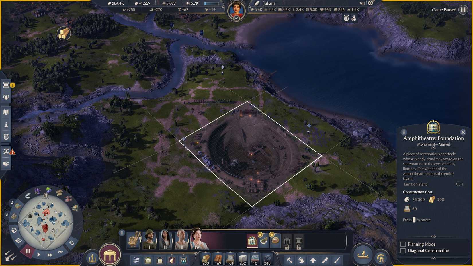 anno-117-pax-romana-how-build-unlock-the-amphitheater-phases - amphitheater-foundation