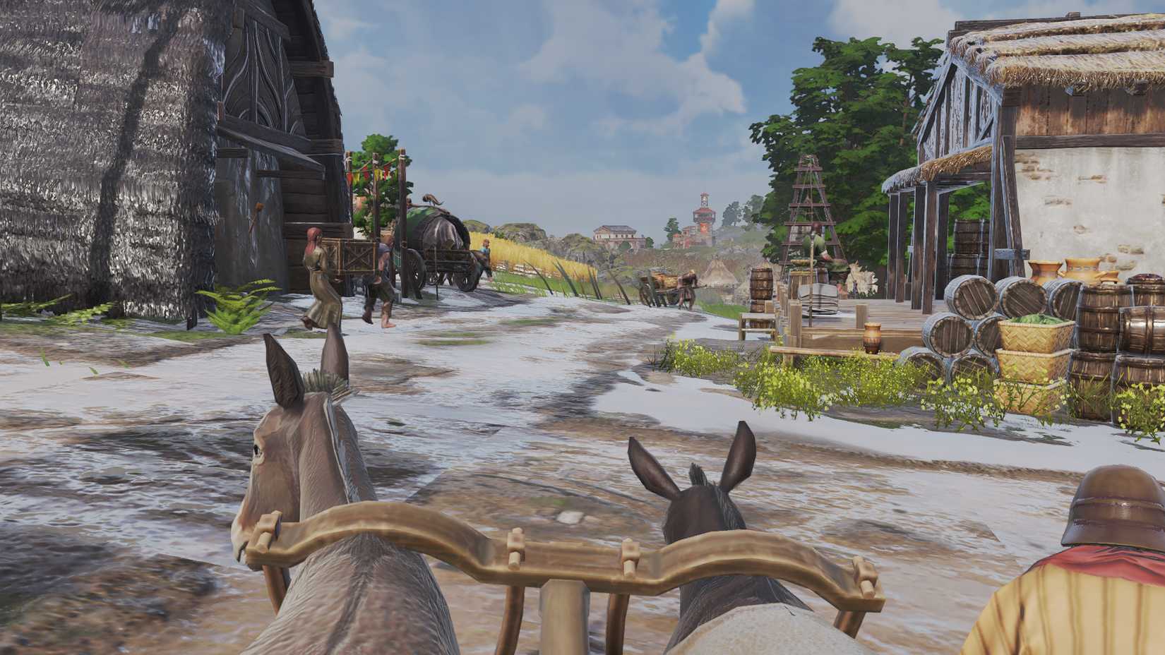 anno-117-pax-romana-how-enter-third-first-person-mode-explore-city - ride a cart