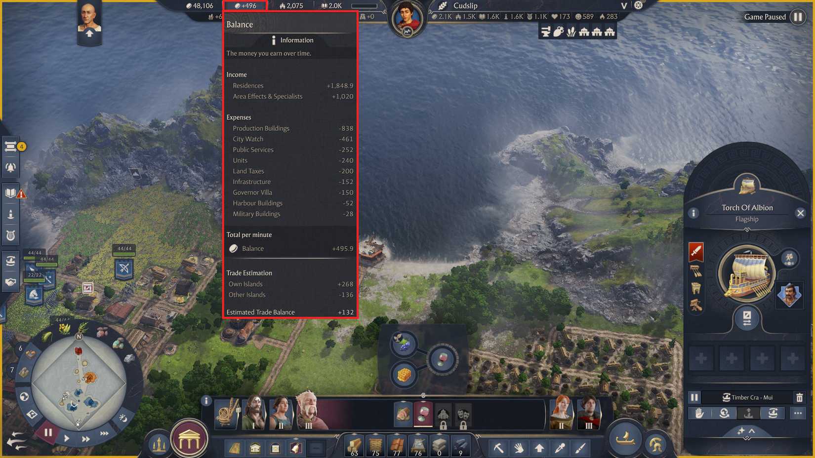 anno-117-pax-romana-how-make-money-fast-gold-denarii-income-balance - balance details