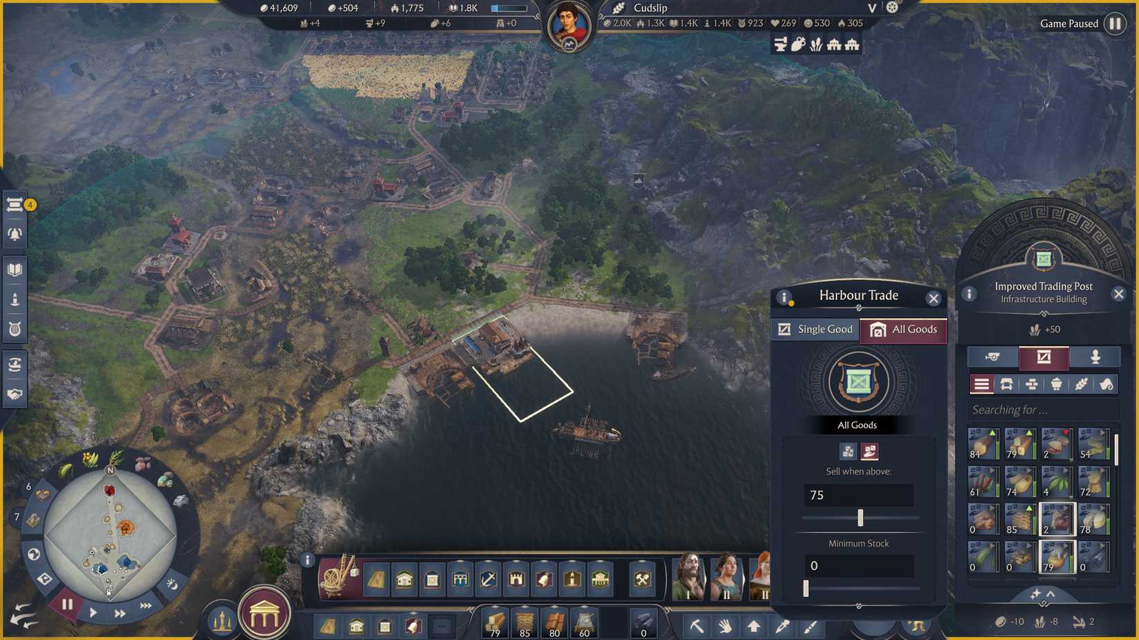 anno-117-pax-romana-how-make-money-fast-gold-denarii-income-balance - harbour trade