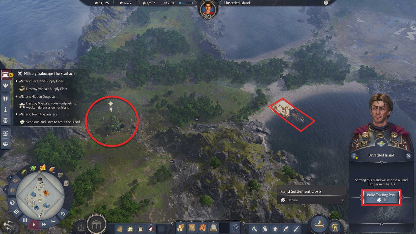 anno-117-pax-romana-the-roots-of-our-ancestors-quest - Settle the small forested island in the middle of the province