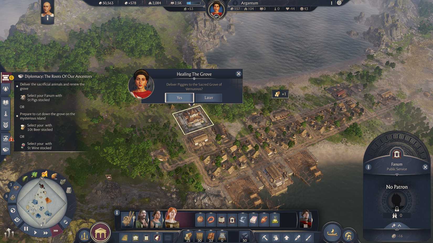 anno-117-pax-romana-the-roots-of-our-ancestors-quest-the-scathach-arrive-root-of-the-problem - deliver pig sacrifice fanum route