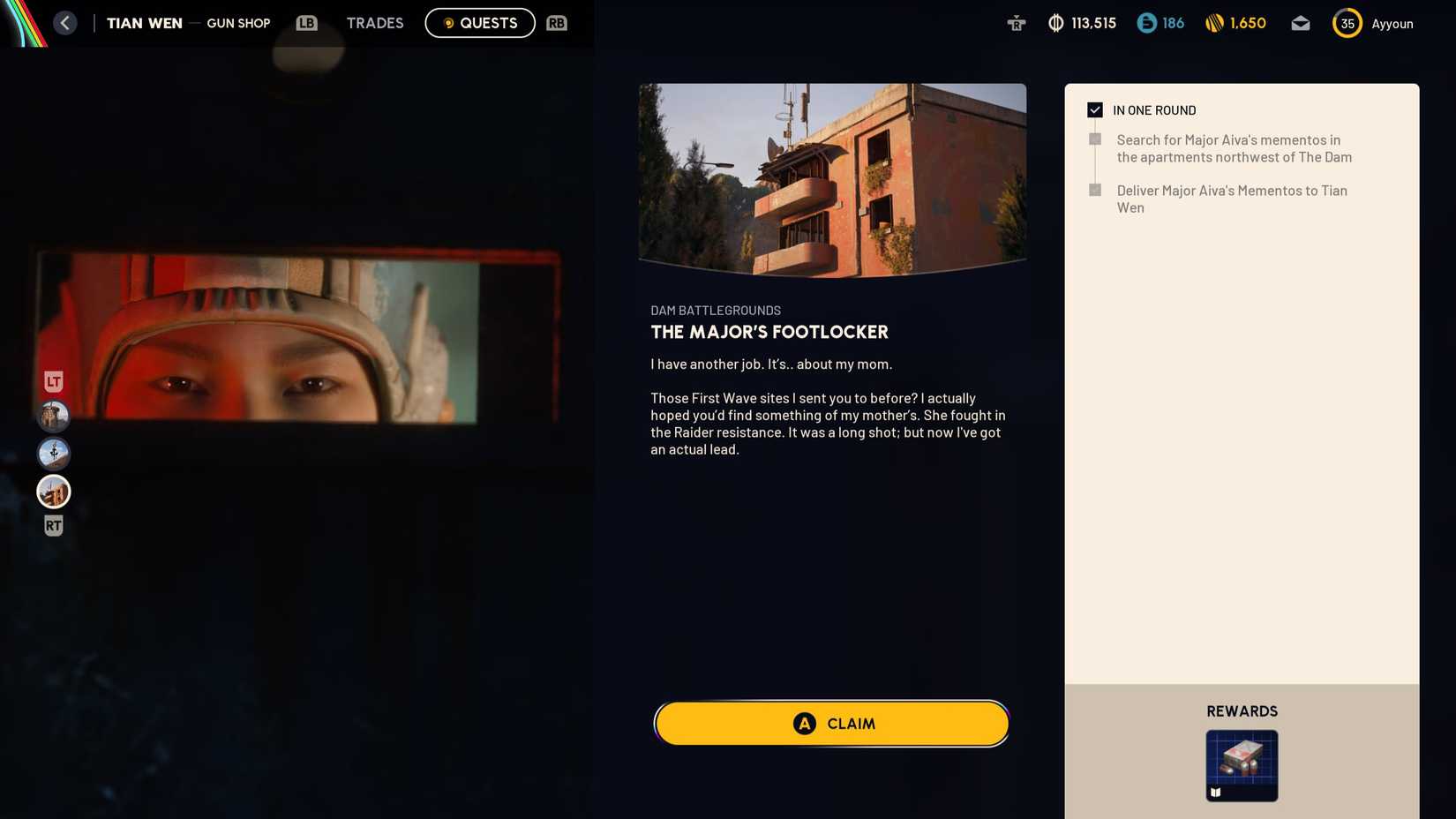 Armário completo do Major dos ARC Raiders