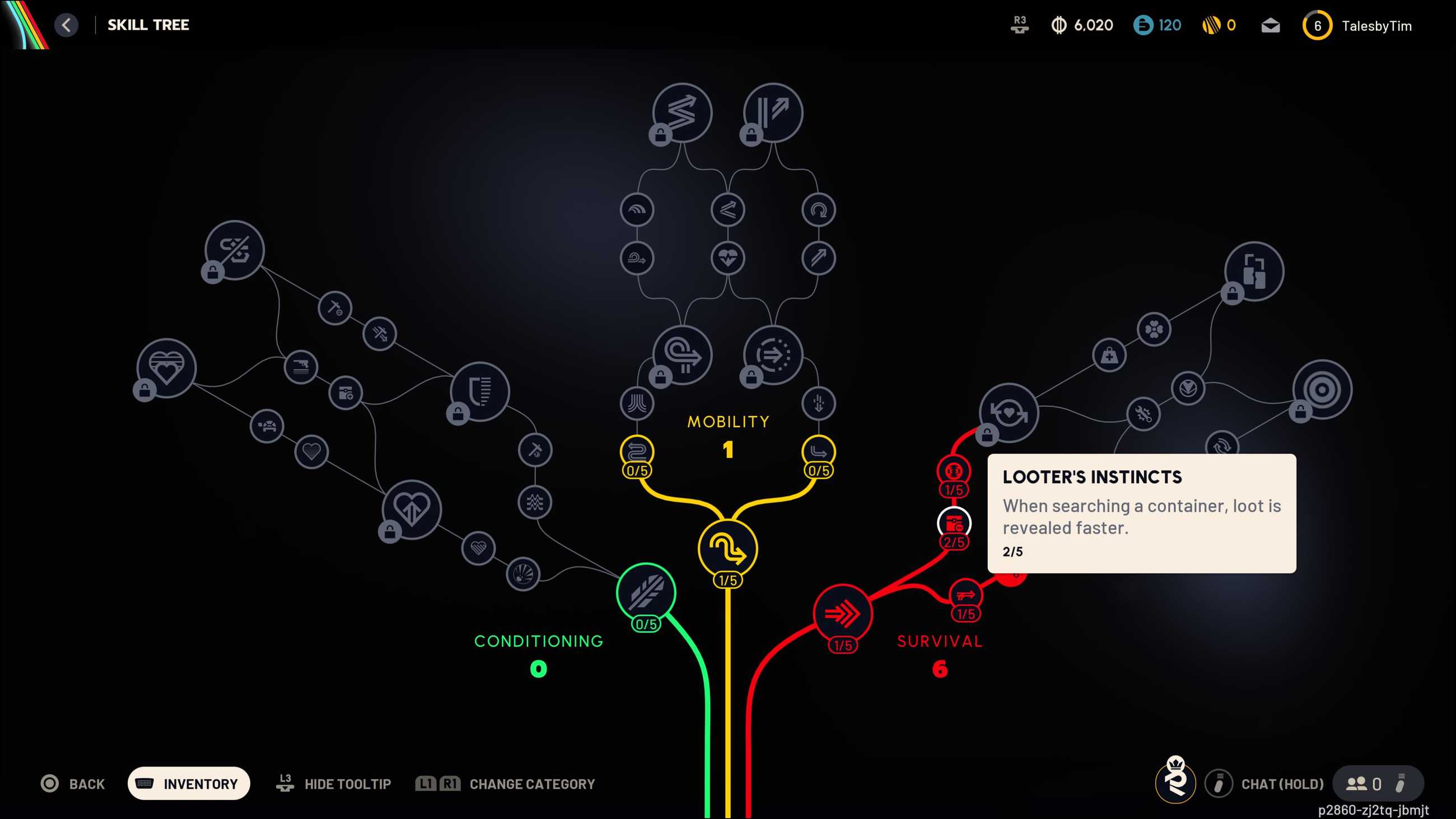 The skill tree in ARC Raiders