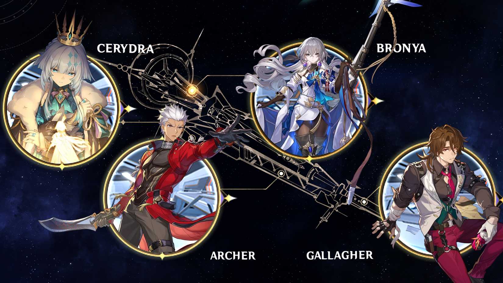 Archer-Bronya-Gallagher-and Cerydra Team Composition Guide In Honkai Star Rail