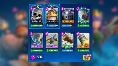 arena 13 xbow ice wizard deck clash royale