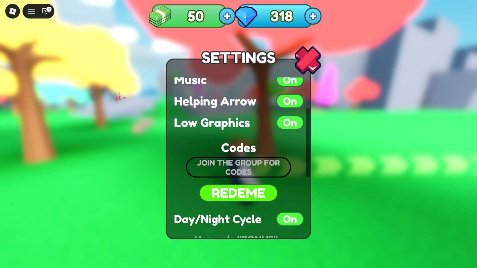 Arise Army Tycoon the codes tab