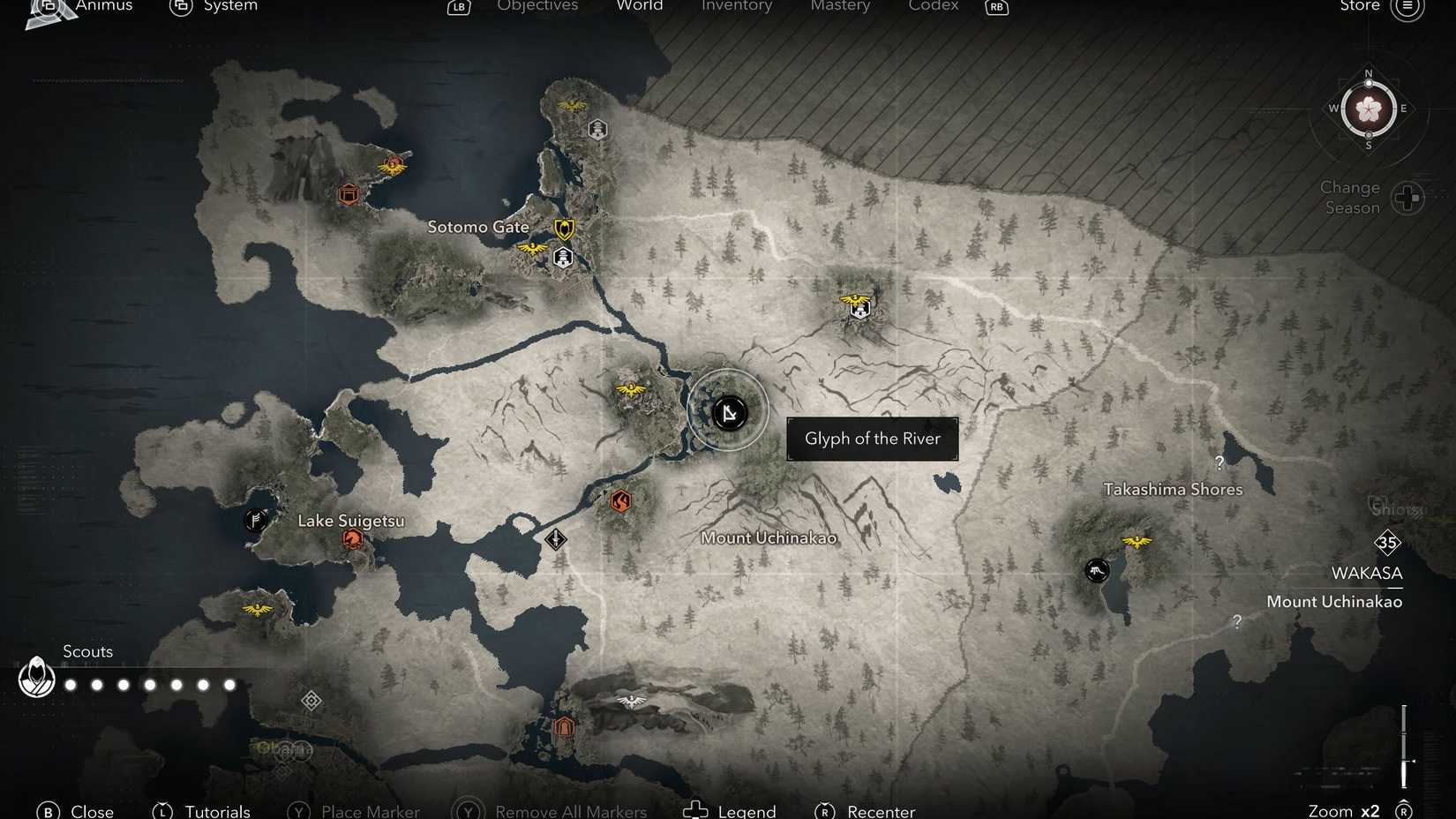 Assassin's Creed Shadows Strange Door Glyph of the River Location