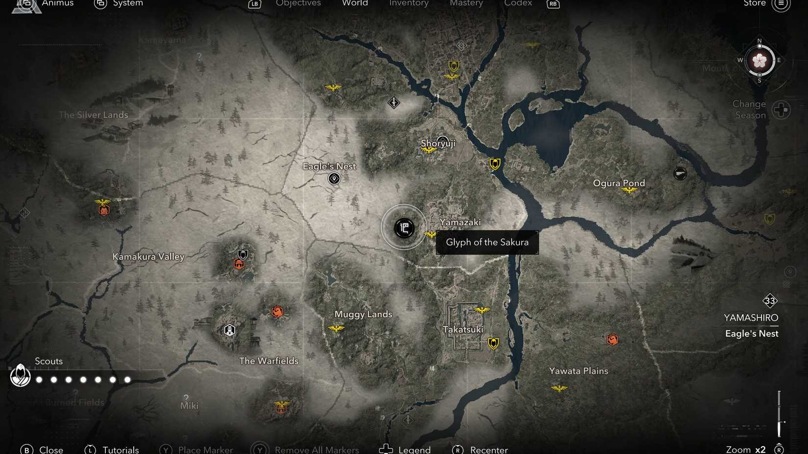 Assassin's Creed Shadows Strange Door Glyph of the Sakura Location