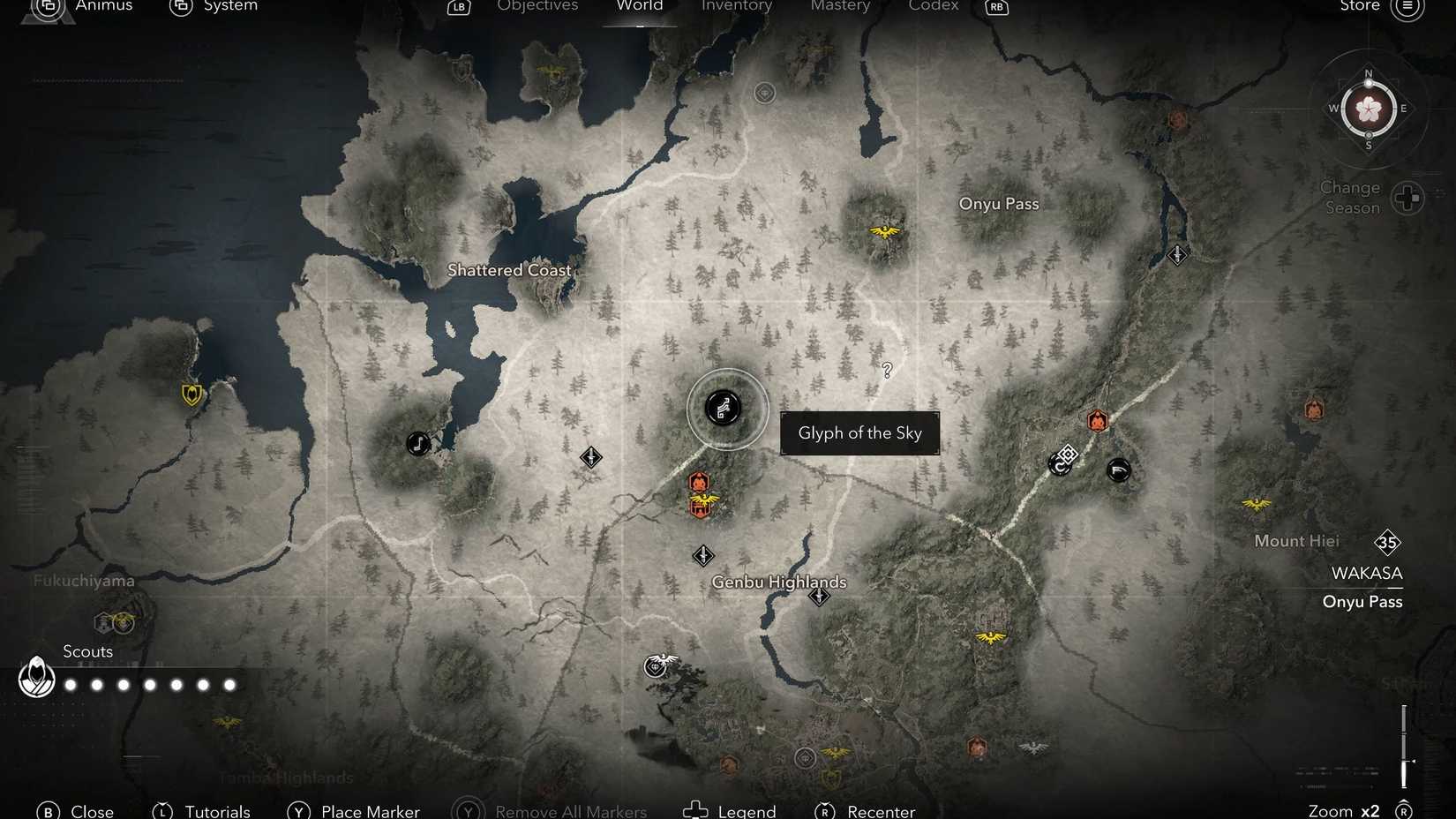 Assassin's Creed Shadows Strange Door Glyph of the Sky Location