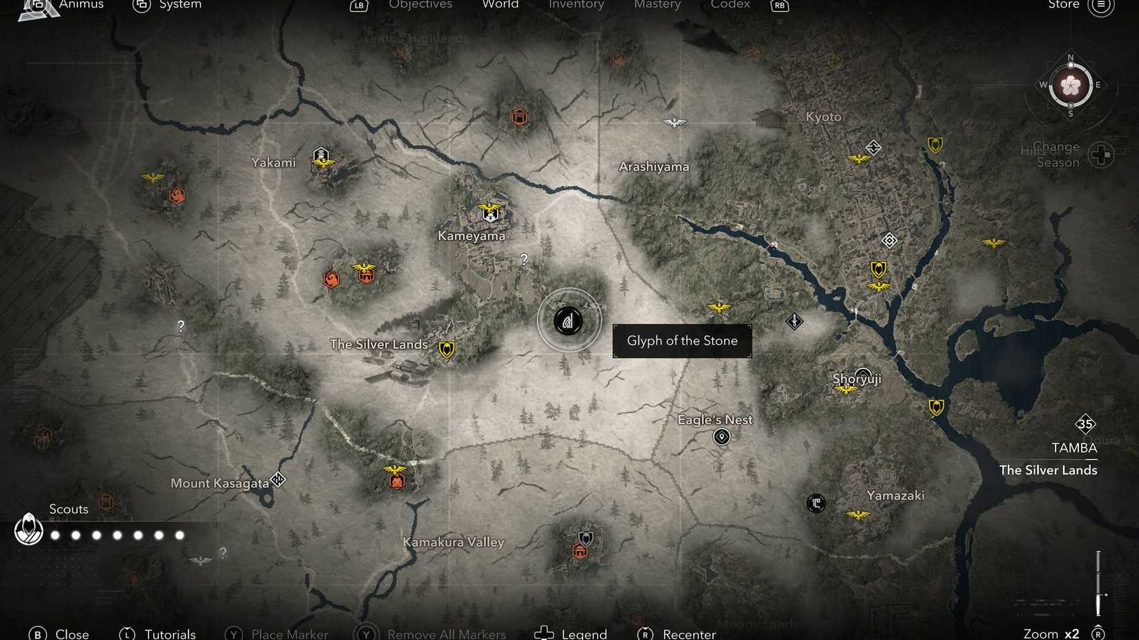 Assassin's Creed Shadows Strange Door Glyph of the Stone Location