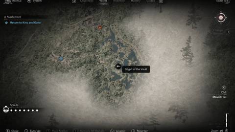 Assassin's Creed Shadows Strange Door Glyph of the Vault Location