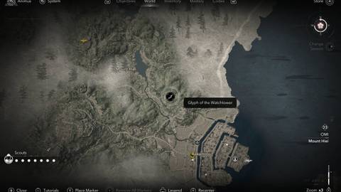 Assassin's Creed Shadows Strange Door Glyph of the Watchtower Location