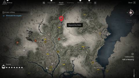 Assassins Creed Shadows X AOT Quest Location Beyond the Walls