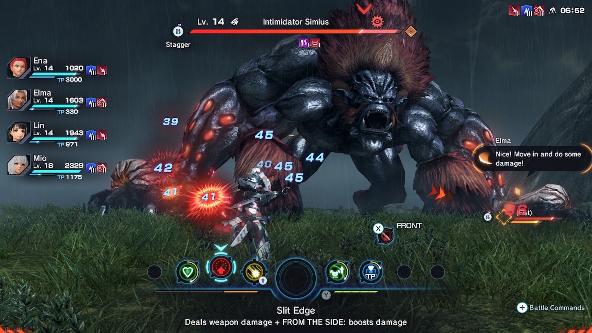 Attacking a Simius in Xenoblade Chronicles X