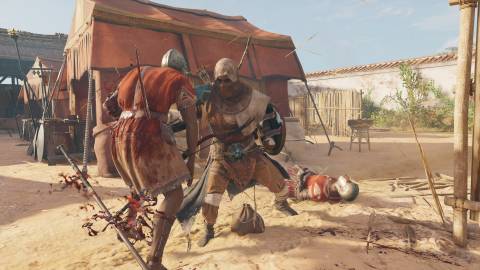 Attacking enemies in Assassin's Creed Origins