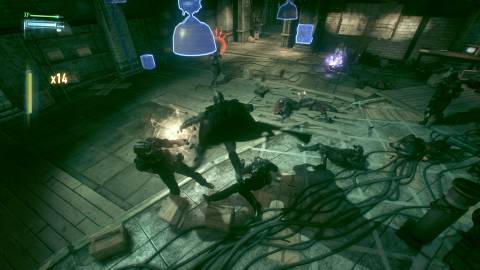 Attacking enemies in Batman Arkham Knight