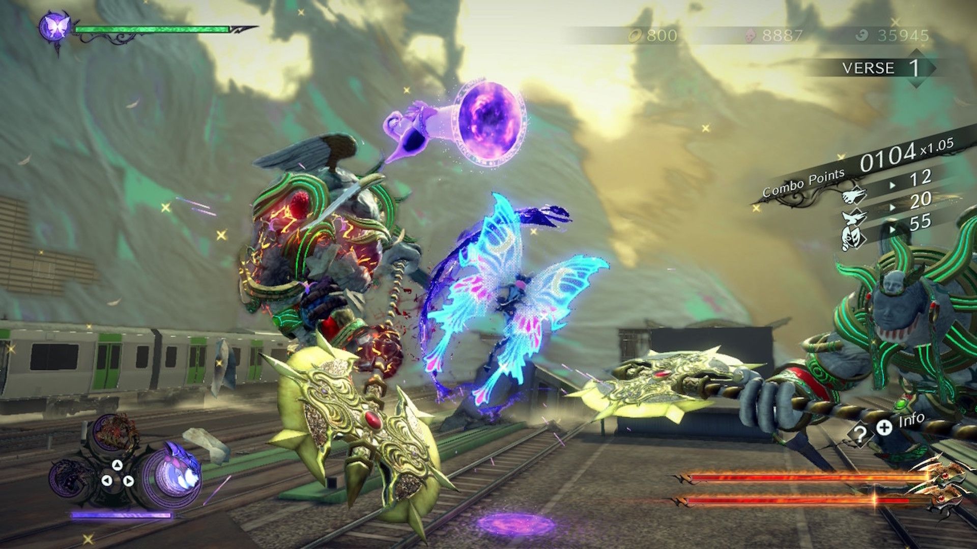 Attacking enemies in Bayonetta 3