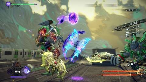 Attacking enemies in Bayonetta 3