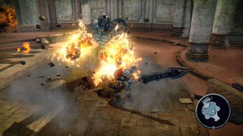 Attacking enemies in Darksiders (2010)