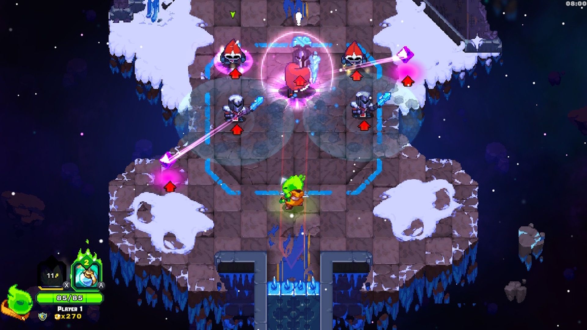 Attacking enemies in Ember Knights