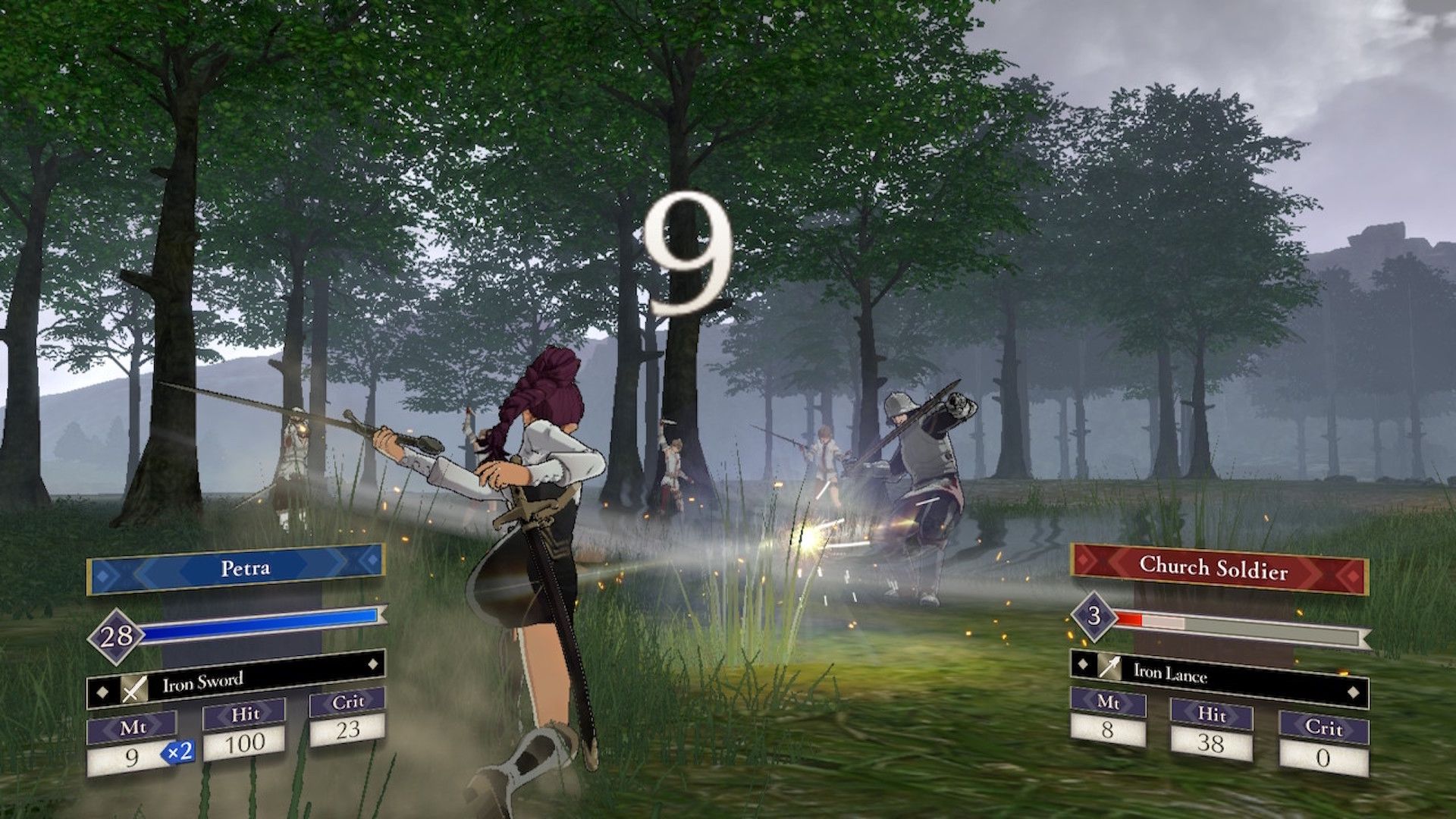 Attacking enemies in Fire Emblem Three Houses