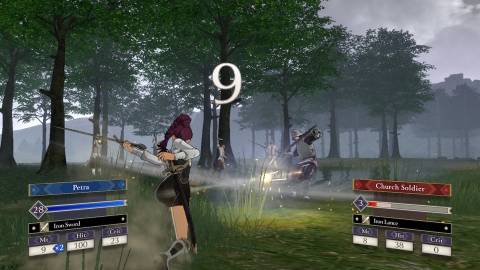 Attacking enemies in Fire Emblem Three Houses