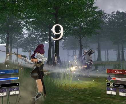 Attacking enemies in Fire Emblem Three Houses