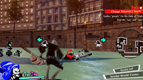 Attacking enemies in Persona 5 Strikers