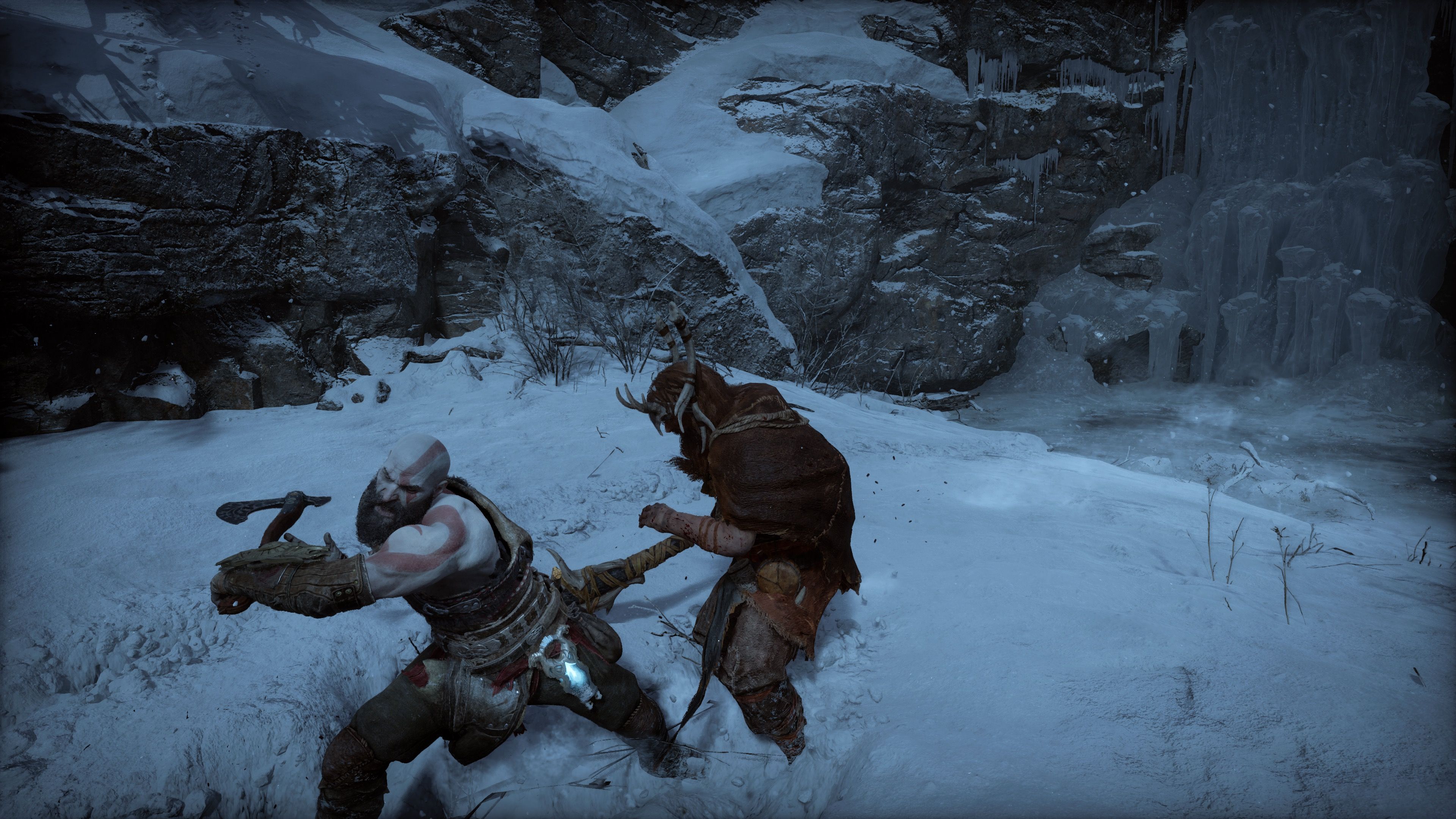 Attacking enemies with an axe in God of War Ragnarok