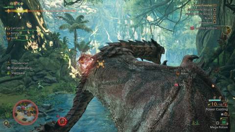 Attacking Rathalos in Monster Hunter Wilds