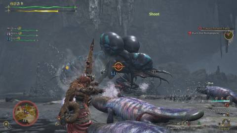 Attacking Rompopolo in Monster Hunter Wilds