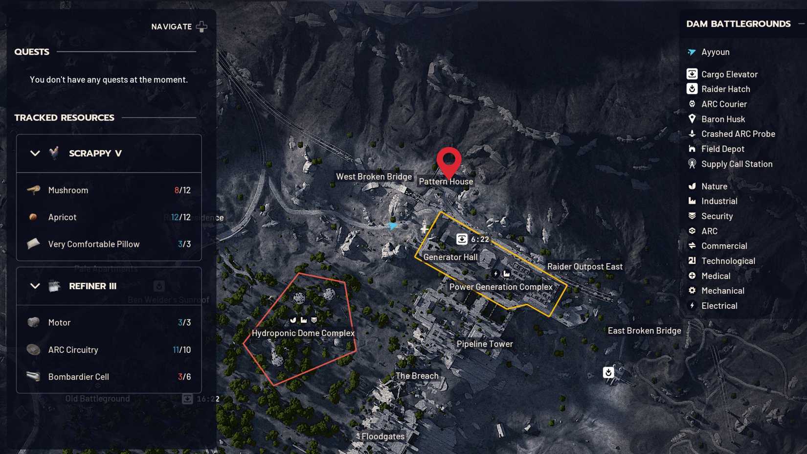 De volta ao topo - Missão ARC Raiders - Localização da Casa Padrão