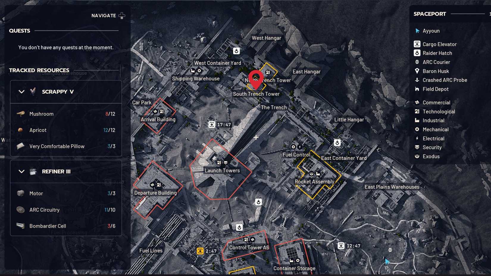 De volta ao topo - Missão ARC Raiders - Localização da Torre da Trincheira Sul