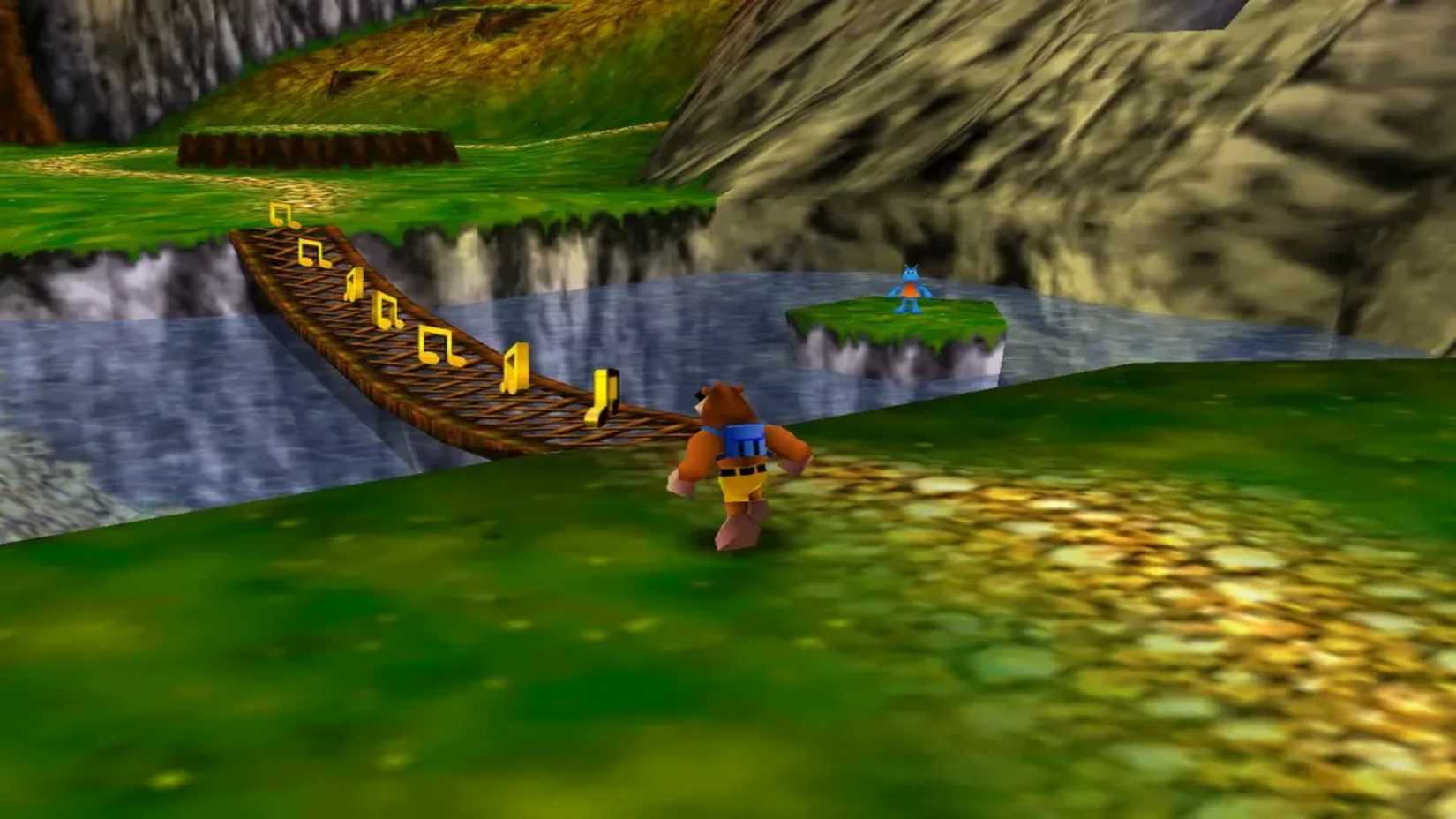 Banjo-Kazooie Banjo Crossing A Bridge 