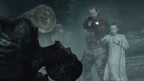 Barry and Natalia facing a monster in Resident Evil Revelations 2