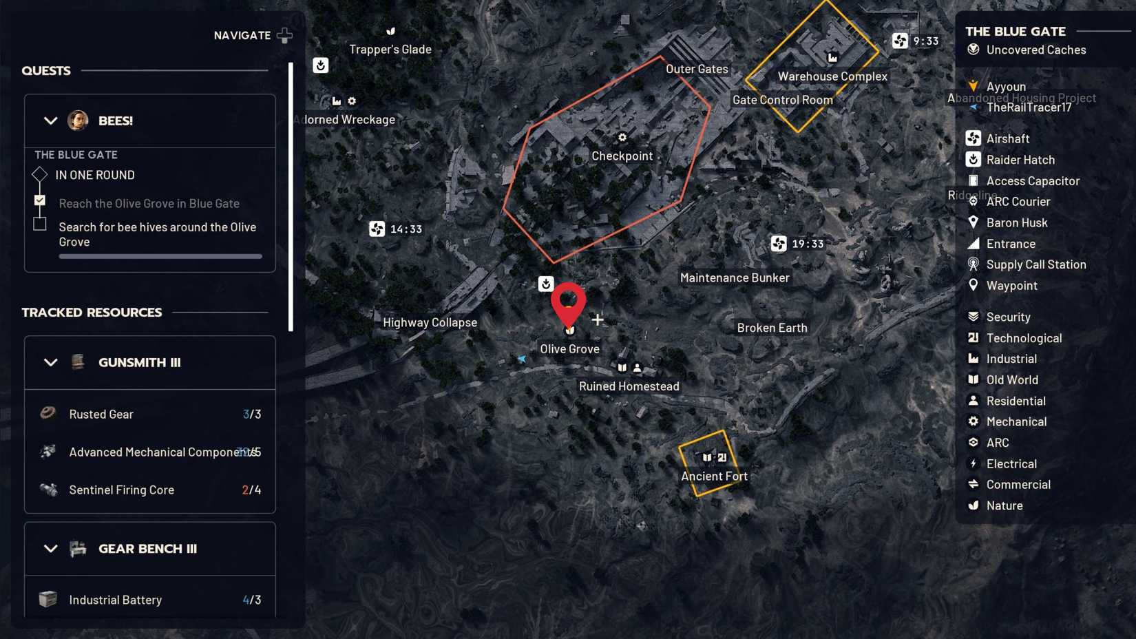 Bees Quest Olive Grove Location ARC Raiders