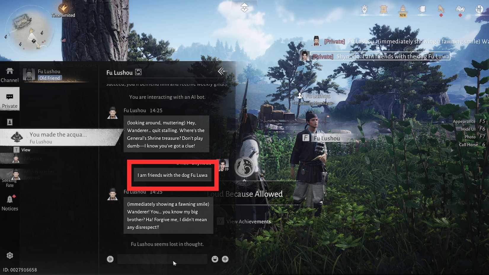 befriending fu lushou in where winds meet (2)