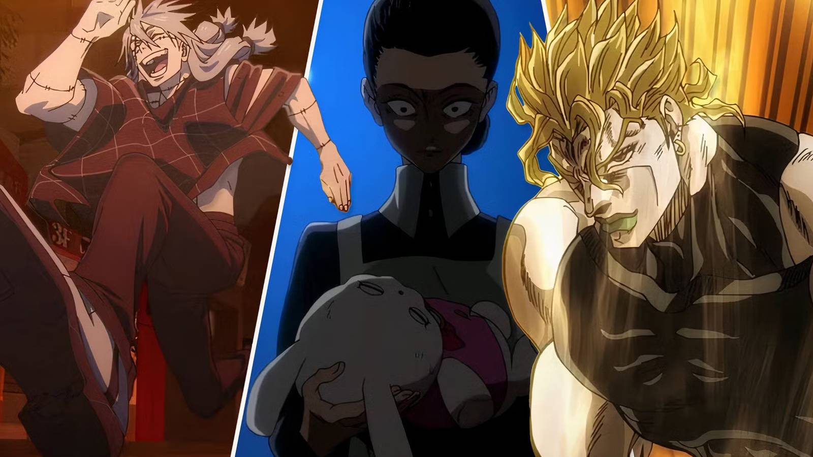 best anime villains - jojo, jujutsu kaisen, promised neverland