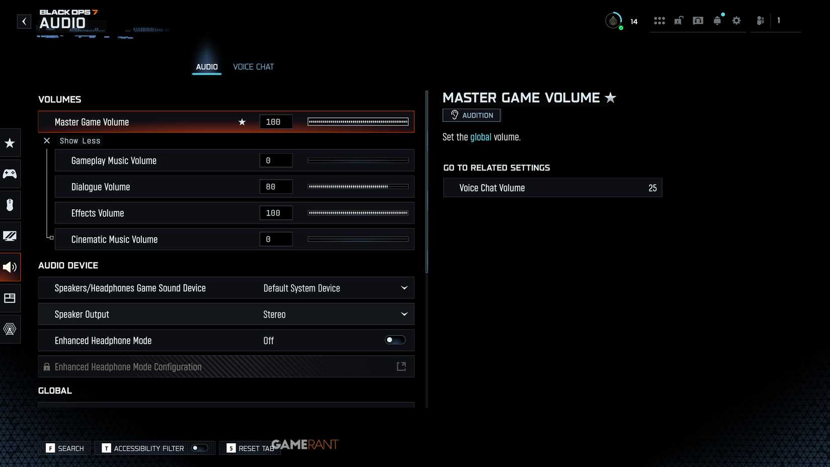 Melhores configurações de áudio em Black Ops 7