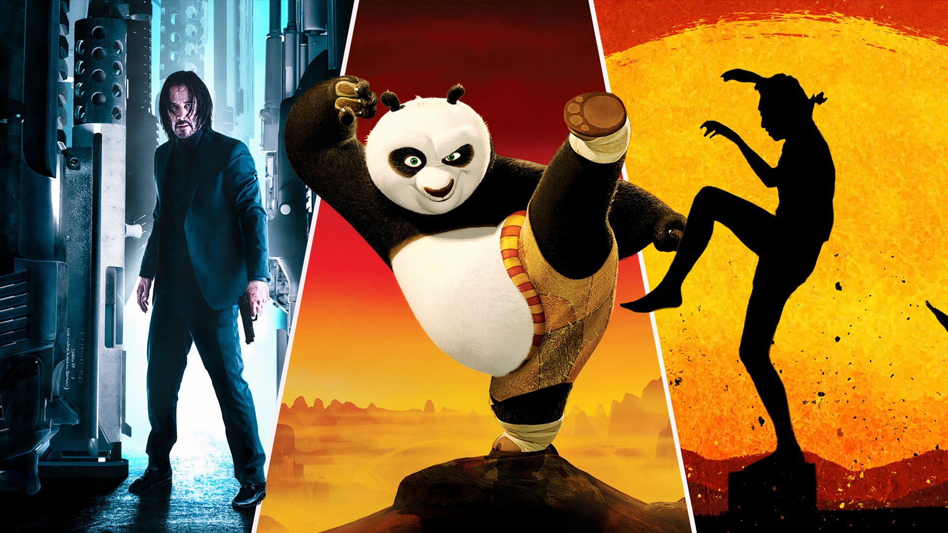 best hollywood martial arts movies john wick, kung fu panda, karate kid