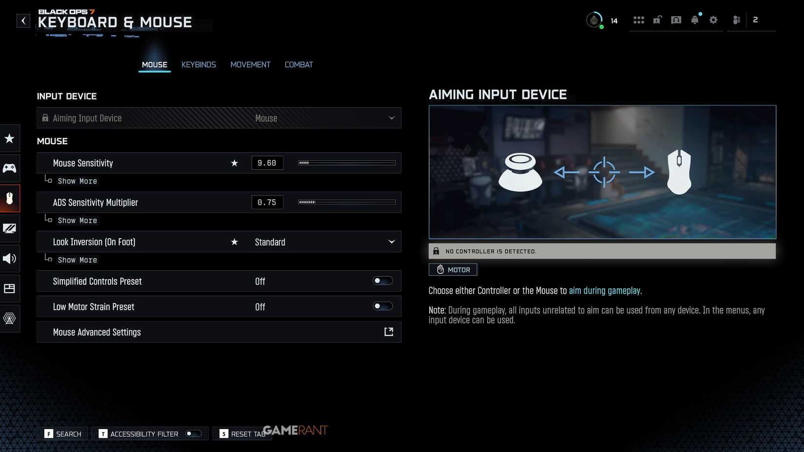 Melhores configurações de mouse em Black Ops 7