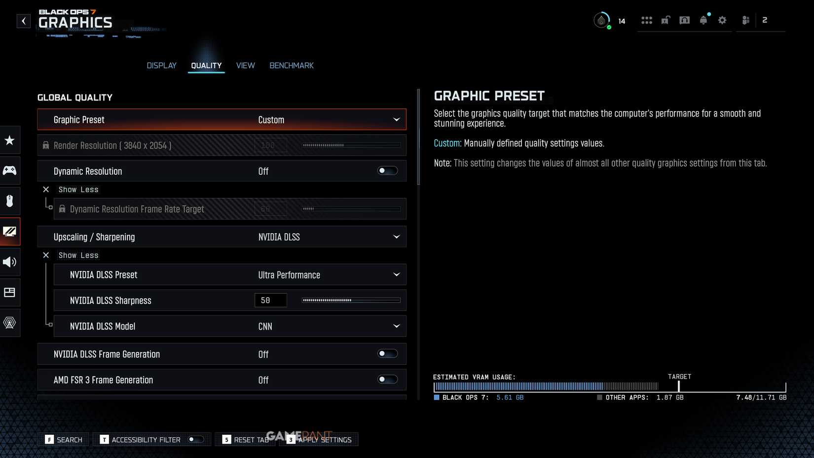 Melhores configurações de qualidade em Black Ops 7