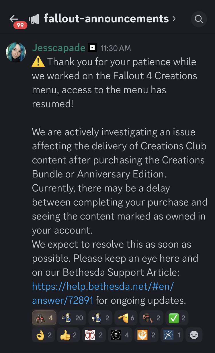 Bethesda announcement